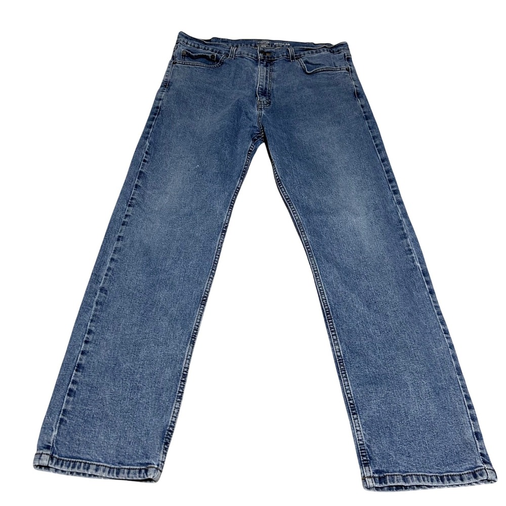 Signature Levi Strauss Jeans Mens 36x29 Blue Regular Fit Gold Label Straight Leg